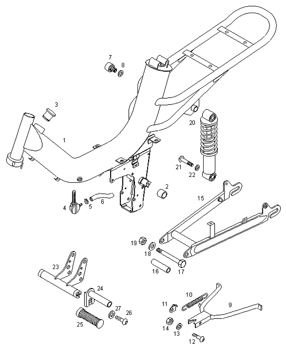 Rahmen, Federbein & Rahmenteile